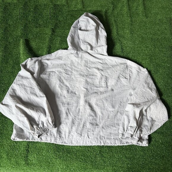 LAB Studio Vivid Lauren Oversized Cropped Windbreaker Running Jacket Hooded M/L - Picture 9 of 12
